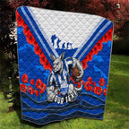 Personalised North Melbourne Kangaroos ANZAC Quilt Military Remembrance Australian Football Mascot Camouflage