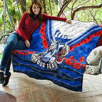 Personalised North Melbourne Kangaroos ANZAC Quilt Military Remembrance Australian Football Mascot Camouflage