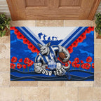 Personalised North Melbourne Kangaroos ANZAC Rubber Doormat Military Remembrance Australian Football Mascot Camouflage