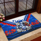 Personalised North Melbourne Kangaroos ANZAC Rubber Doormat Military Remembrance Australian Football Mascot Camouflage