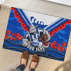 Personalised North Melbourne Kangaroos ANZAC Rubber Doormat Military Remembrance Australian Football Mascot Camouflage