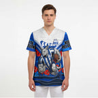 Personalised North Melbourne Kangaroos ANZAC Scrub Top Military Remembrance Australian Football Mascot Camouflage
