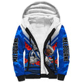 Personalised North Melbourne Kangaroos ANZAC Sherpa Hoodie Military Remembrance Australian Football Mascot Camouflage