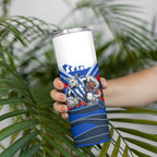 Personalised North Melbourne Kangaroos ANZAC Skinny Tumbler Military Remembrance Australian Football Mascot Camouflage