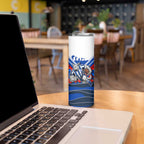 Personalised North Melbourne Kangaroos ANZAC Skinny Tumbler Military Remembrance Australian Football Mascot Camouflage