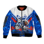 Personalised North Melbourne Kangaroos ANZAC Sleeve Zip Bomber Jacket Military Remembrance Australian Football Mascot Camouflage