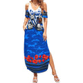 Personalised North Melbourne Kangaroos ANZAC Summer Maxi Dress Military Remembrance Australian Football Mascot Camouflage
