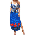 Personalised North Melbourne Kangaroos ANZAC Summer Maxi Dress Military Remembrance Australian Football Mascot Camouflage