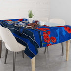 Personalised North Melbourne Kangaroos ANZAC Tablecloth Military Remembrance Australian Football Mascot Camouflage
