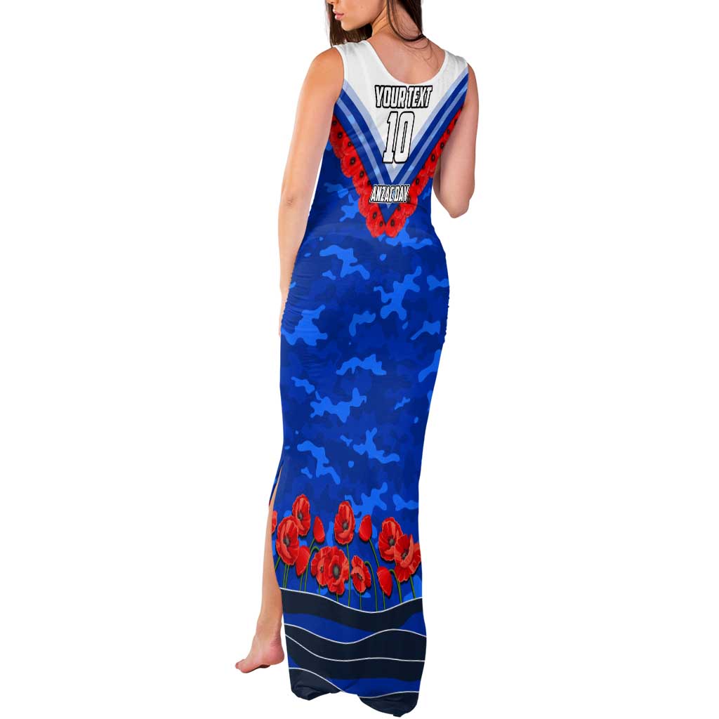 Personalised North Melbourne Kangaroos ANZAC Tank Maxi Dress Military Remembrance Australian Football Mascot Camouflage