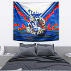 Personalised North Melbourne Kangaroos ANZAC Tapestry Military Remembrance Australian Football Mascot Camouflage