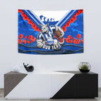 Personalised North Melbourne Kangaroos ANZAC Tapestry Military Remembrance Australian Football Mascot Camouflage