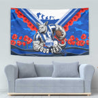 Personalised North Melbourne Kangaroos ANZAC Tapestry Military Remembrance Australian Football Mascot Camouflage