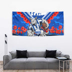 Personalised North Melbourne Kangaroos ANZAC Tapestry Military Remembrance Australian Football Mascot Camouflage