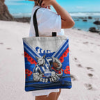 Personalised North Melbourne Kangaroos ANZAC Tote Bag Military Remembrance Australian Football Mascot Camouflage