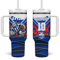 Personalised North Melbourne Kangaroos ANZAC Tumbler With Handle Military Remembrance Australian Football Mascot Camouflage