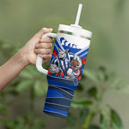 Personalised North Melbourne Kangaroos ANZAC Tumbler With Handle Military Remembrance Australian Football Mascot Camouflage