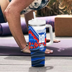 Personalised North Melbourne Kangaroos ANZAC Tumbler With Handle Military Remembrance Australian Football Mascot Camouflage