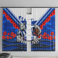 Personalised North Melbourne Kangaroos ANZAC Window Curtain Military Remembrance Australian Football Mascot Camouflage