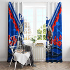Personalised North Melbourne Kangaroos ANZAC Window Curtain Military Remembrance Australian Football Mascot Camouflage