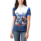Personalised North Melbourne Kangaroos ANZAC Women Polo Shirt Military Remembrance Australian Football Mascot Camouflage