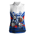 Personalised North Melbourne Kangaroos ANZAC Women Sleeveless Polo Shirt Military Remembrance Australian Football Mascot Camouflage