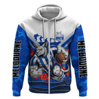 Personalised North Melbourne Kangaroos ANZAC Zip Hoodie Military Remembrance Australian Football Mascot Camouflage