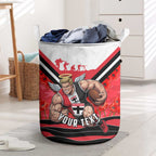 Personalised St Kilda Saints ANZAC Laundry Basket Military Remembrance Australian Football Mascot Camouflage