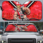 Personalised St Kilda Saints ANZAC Auto Sun Shade Military Remembrance Australian Football Mascot Camouflage