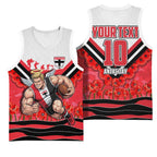 Personalised St Kilda Saints ANZAC Basketball Jersey Military Remembrance Australian Football Mascot Camouflage