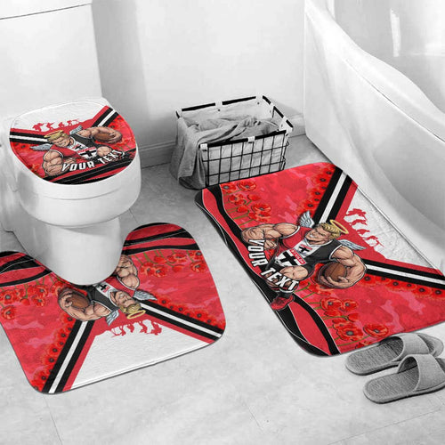 Personalised St Kilda Saints ANZAC Bathroom Set Military Remembrance Australian Football Mascot Camouflage