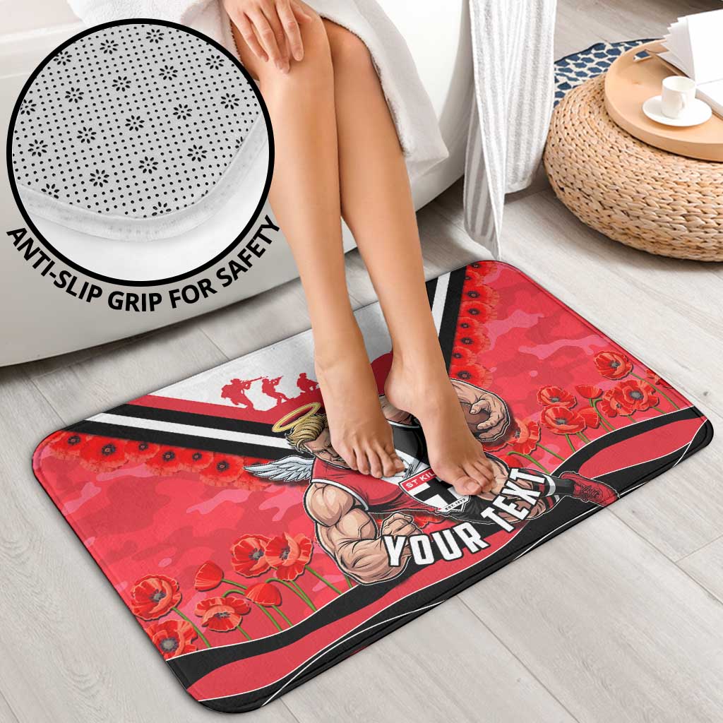 Personalised St Kilda Saints ANZAC Bathroom Set Military Remembrance Australian Football Mascot Camouflage