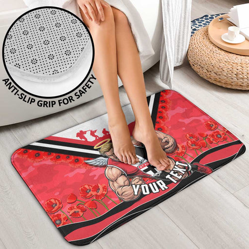 Personalised St Kilda Saints ANZAC Bathroom Set Military Remembrance Australian Football Mascot Camouflage
