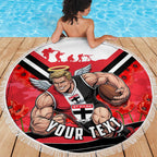 Personalised St Kilda Saints ANZAC Beach Blanket Military Remembrance Australian Football Mascot Camouflage