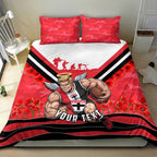 Personalised St Kilda Saints ANZAC Bedding Set Military Remembrance Australian Football Mascot Camouflage