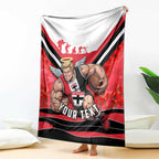 Personalised St Kilda Saints ANZAC Blanket Military Remembrance Australian Football Mascot Camouflage