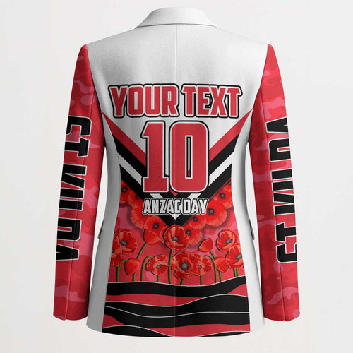 Personalised St Kilda Saints ANZAC Blazer Military Remembrance Australian Football Mascot Camouflage