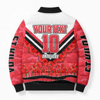 Personalised St Kilda Saints ANZAC Bomber Puffer Jacket Military Remembrance Australian Football Mascot Camouflage