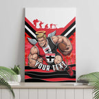 Personalised St Kilda Saints ANZAC Canvas Wall Art Military Remembrance Australian Football Mascot Camouflage