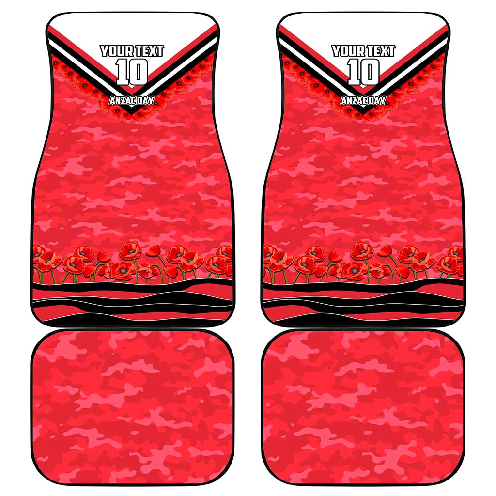 Personalised St Kilda Saints ANZAC Car Mats Military Remembrance Australian Football Mascot Camouflage