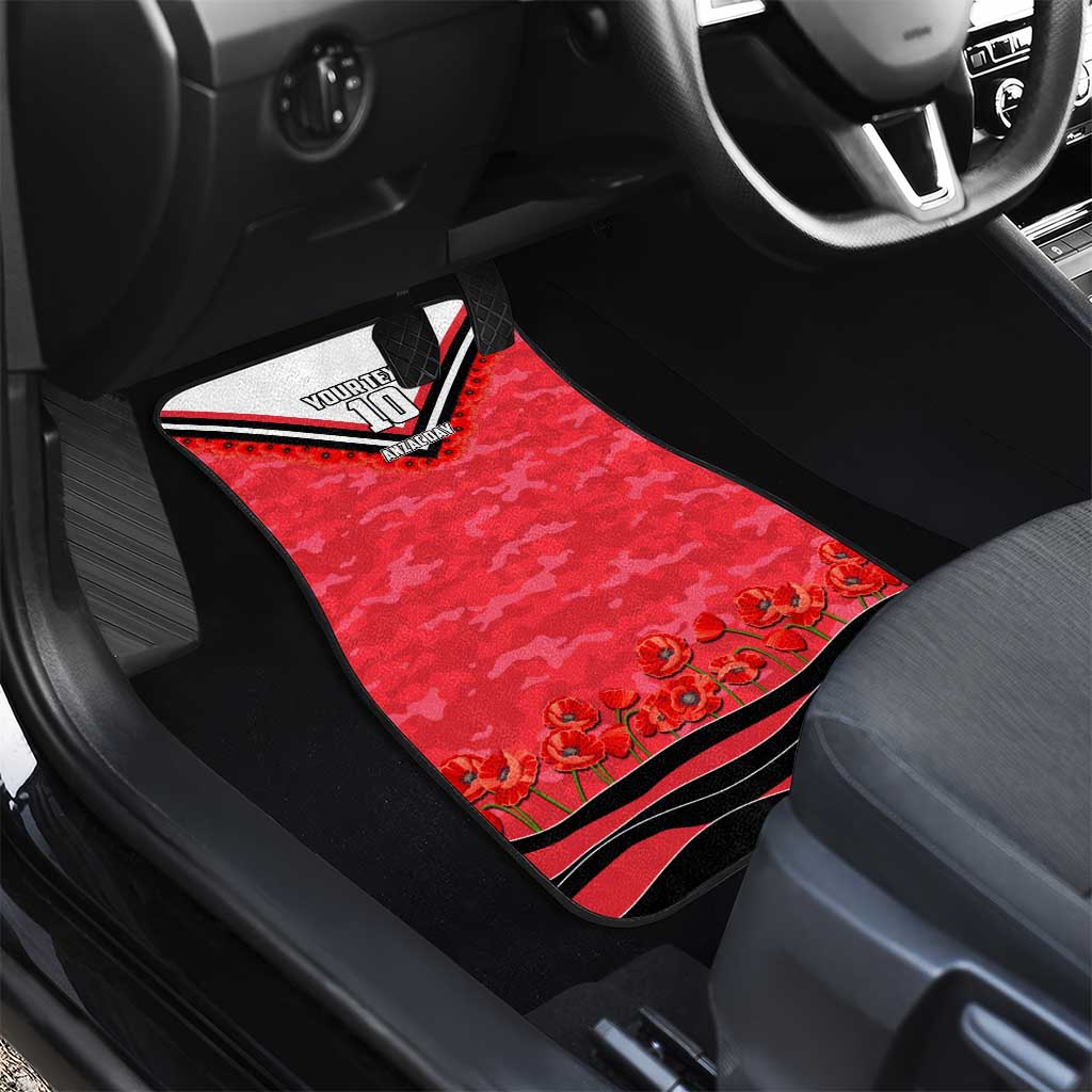 Personalised St Kilda Saints ANZAC Car Mats Military Remembrance Australian Football Mascot Camouflage