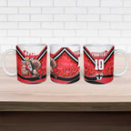 Personalised St Kilda Saints ANZAC Ceramic Mug Military Remembrance Australian Football Mascot Camouflage