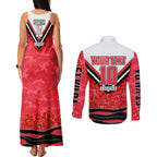 Personalised St Kilda Saints ANZAC Couples Matching Tank Maxi Dress and Long Sleeve Button Shirt Military Remembrance Australian Football Mascot Camouflage