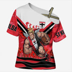 Personalised St Kilda Saints ANZAC Cross Shoulder Shirt Military Remembrance Australian Football Mascot Camouflage