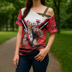 Personalised St Kilda Saints ANZAC Cross Shoulder Shirt Military Remembrance Australian Football Mascot Camouflage