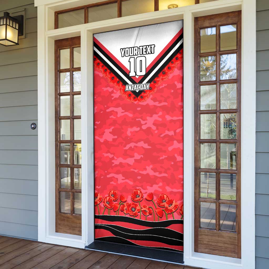 Personalised St Kilda Saints ANZAC Door Cover Military Remembrance Australian Football Mascot Camouflage