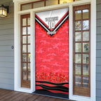 Personalised St Kilda Saints ANZAC Door Cover Military Remembrance Australian Football Mascot Camouflage