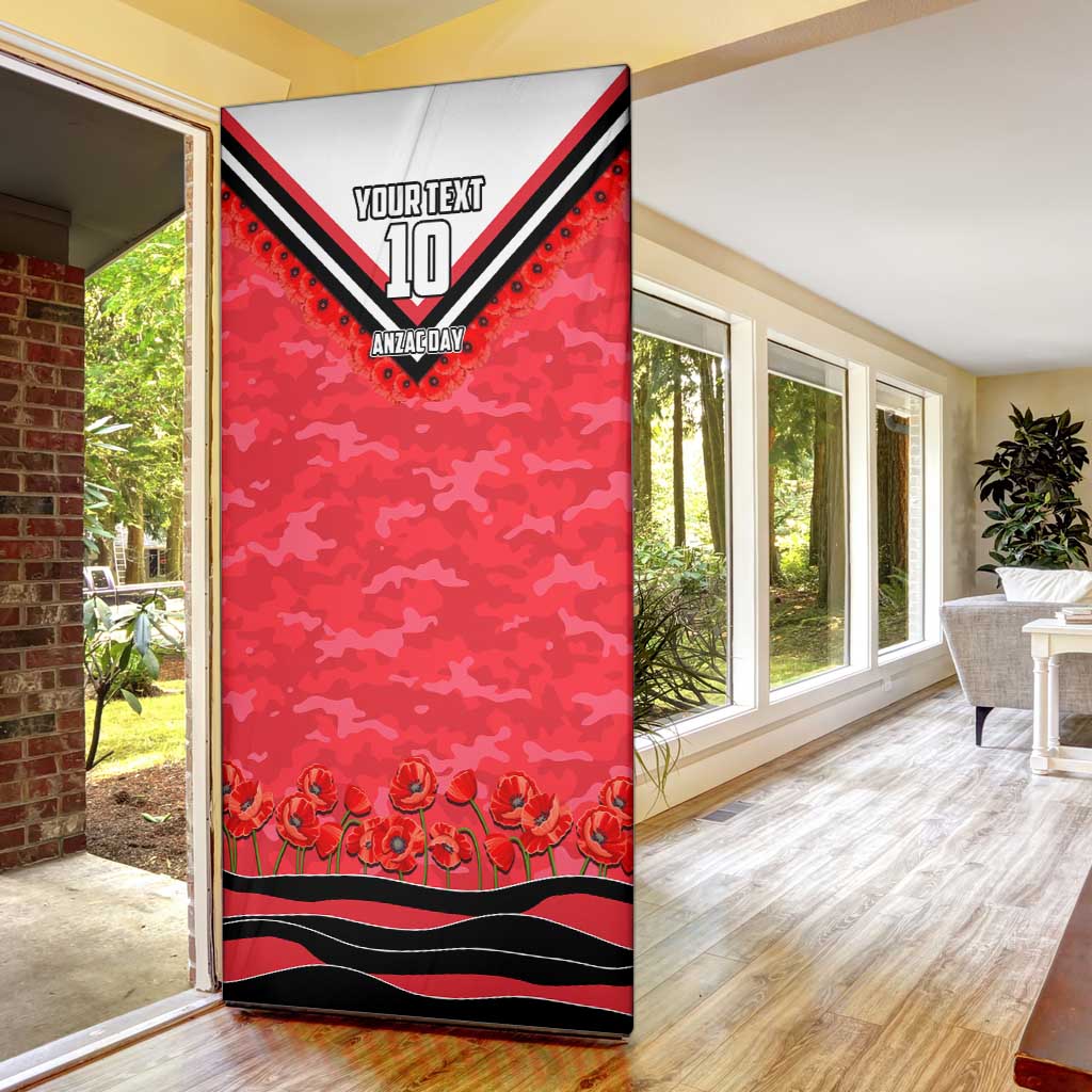 Personalised St Kilda Saints ANZAC Door Cover Military Remembrance Australian Football Mascot Camouflage