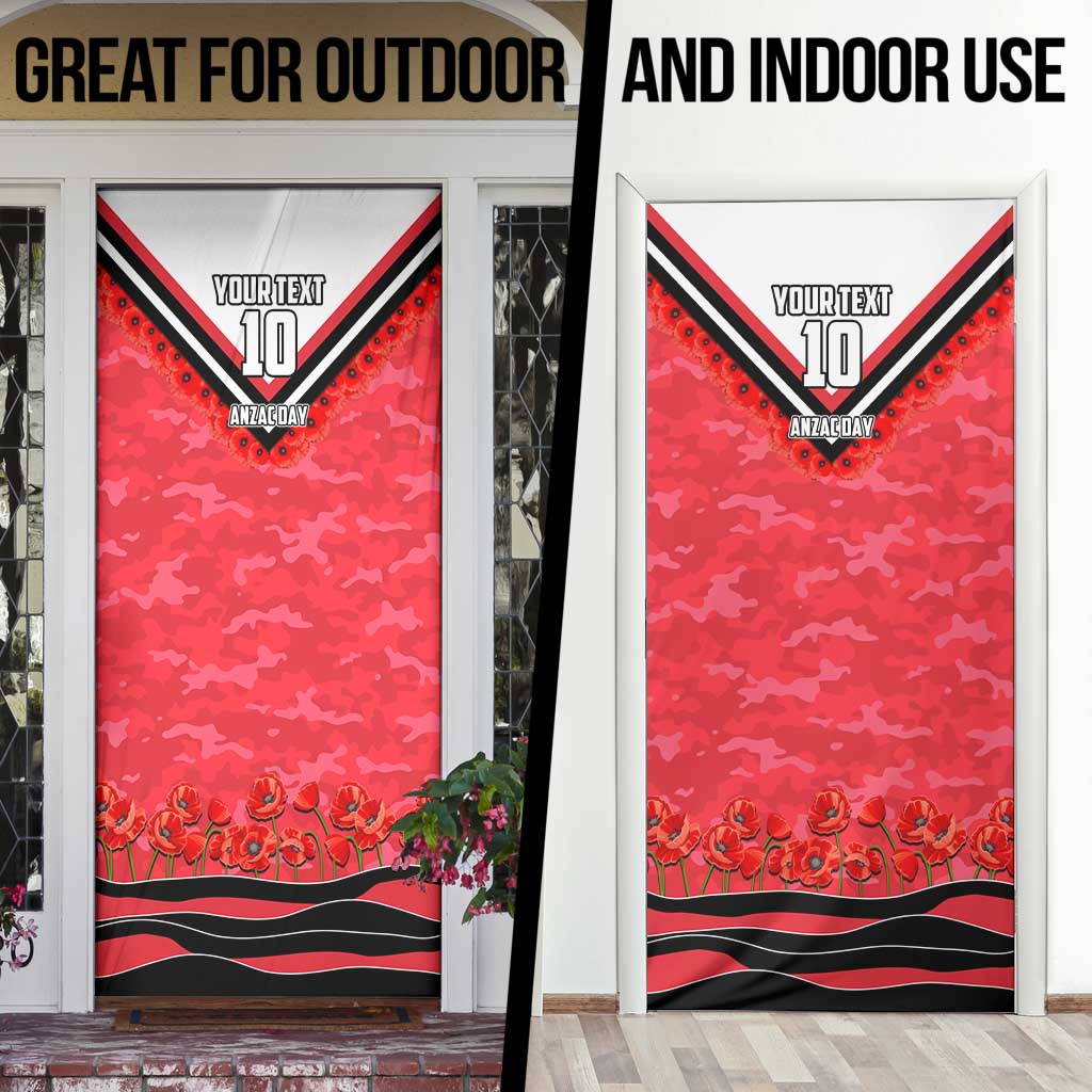 Personalised St Kilda Saints ANZAC Door Cover Military Remembrance Australian Football Mascot Camouflage