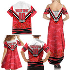 Personalised St Kilda Saints ANZAC Family Matching Summer Maxi Dress and Hawaiian Shirt Military Remembrance Australian Football Mascot Camouflage